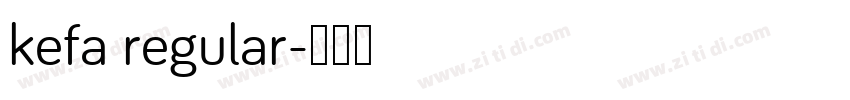 kefa regular字体转换